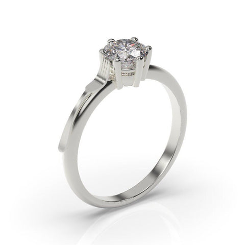 Fork Ring Chef Engagement Ring White Gold Fork