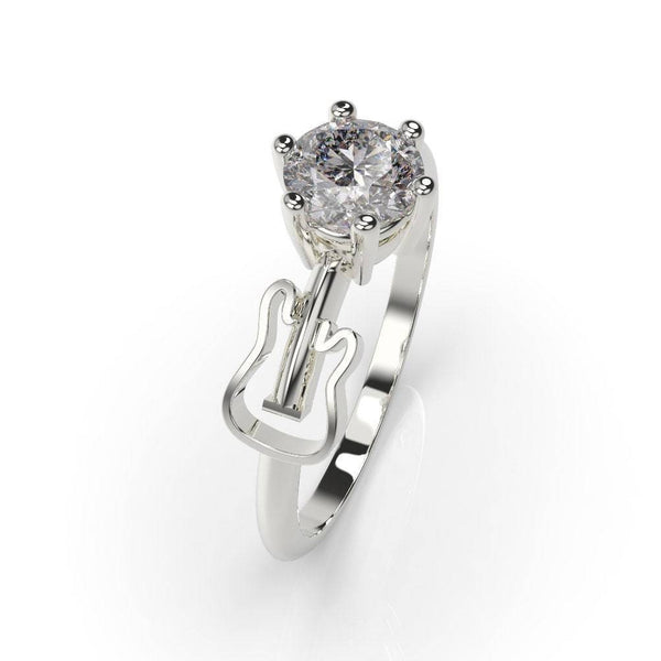 Guitar Engagement Ring Guitar Ring White Gold