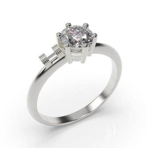 Weightlifter Ring Fitness Engagement Ring White