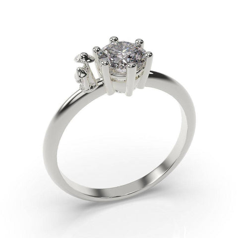 Mushroom Engagement Ring Mushroom Ring White Gold