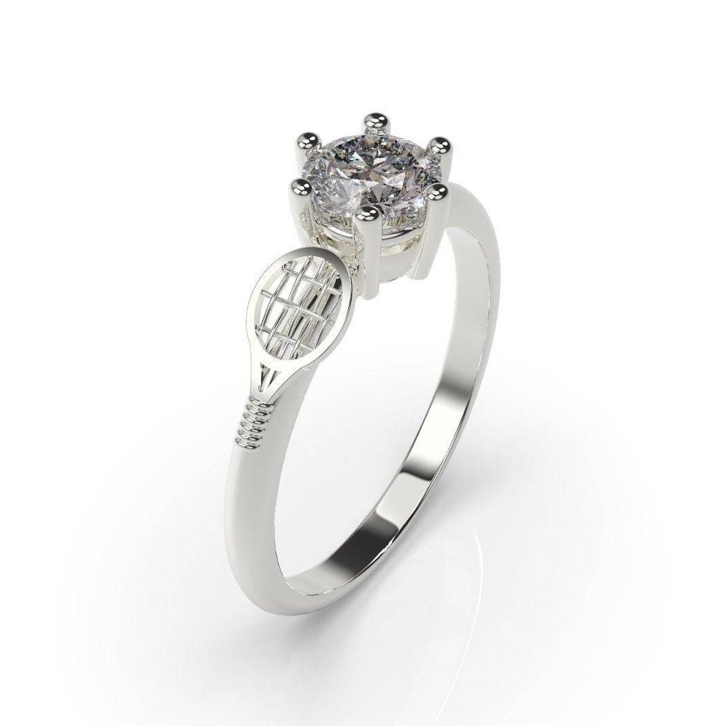 Tennis Ring Tennis Engagement Ring White Gold