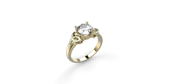 Celtic Engagement Ring 14k Yellow Gold Celtic Ring