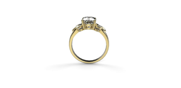 Celtic Engagement Ring 14k Yellow Gold Celtic Ring