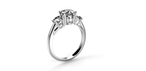 Skull Engagement Ring 14k White Gold Skull Ring